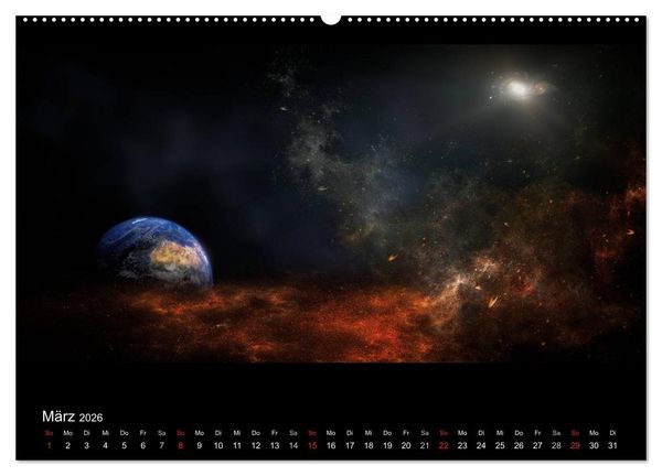 Produktbild: Kosmische Panoramen (Wandkalender 2026 DIN A2 quer), CALVENDO Monatskalender