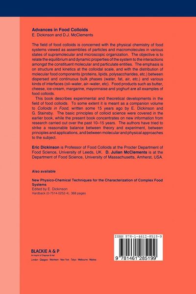 Produktbild: Advances in Food Colloids