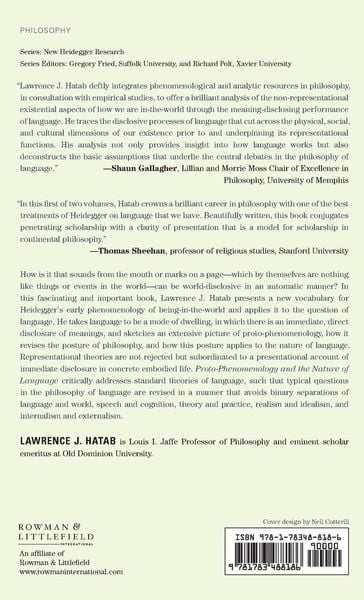Produktbild: Proto-Phenomenology and the Nature of Language