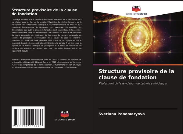Produktbild: Structure provisoire de la clause de fondation