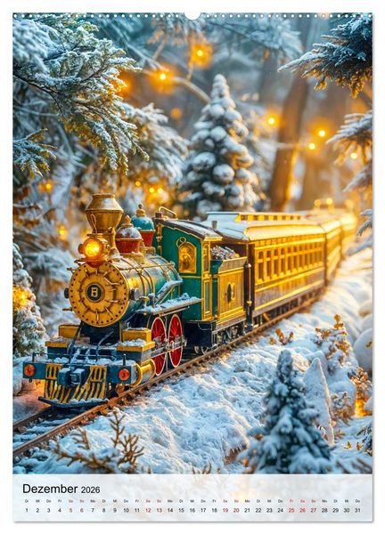 Produktbild: Eisenbahnen - Miniaturbahnen zwischen Fantasie und Fernweh (hochwertiger Premium Wandkalender 2026 DIN A2 hoch), Kunstdruck in Hochglanz