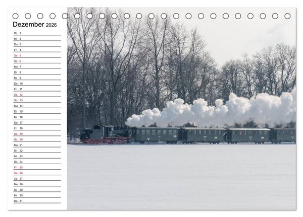 Produktbild: Die Mansfelder Bergwerksbahn (Tischkalender 2026 DIN A5 quer), CALVENDO Monatskalender