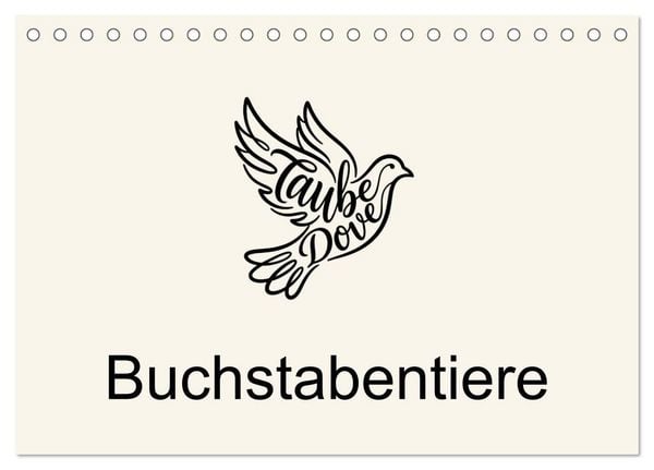 Produktbild: Buchstabentiere (Tischkalender 2027 DIN A5 quer), CALVENDO Monatskalender