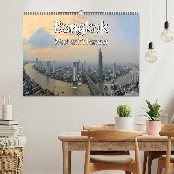 Produktbild: Bangkok: West trifft Fernost (Wandkalender 2026 DIN A2 quer), CALVENDO Monatskalender