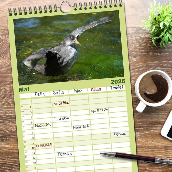 Produktbild: Familienplaner 2026 - Duck Power mit 5 Spalten (Wandkalender, 21 x 45 cm) CALVENDO