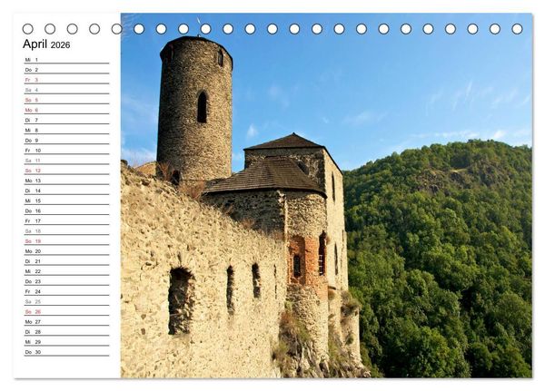 Produktbild: Tschechien - Die Burg Strekov (Tischkalender 2026 DIN A5 quer), CALVENDO Monatskalender