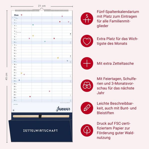 Produktbild: Familienplaner plus Tasche 2027