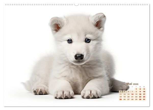 Produktbild: Wei&szlig;e Tierwelt (hochwertiger Premium Wandkalender 2026 DIN A2 quer), Kunstdruck in Hochglanz