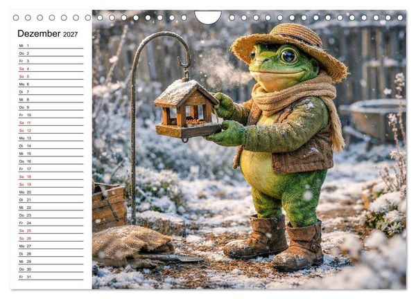 Produktbild: Frosch im Garten (Wandkalender 2027 DIN A4 quer), CALVENDO Monatskalender