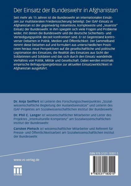 Produktbild: Der Einsatz der Bundeswehr in Afghanistan