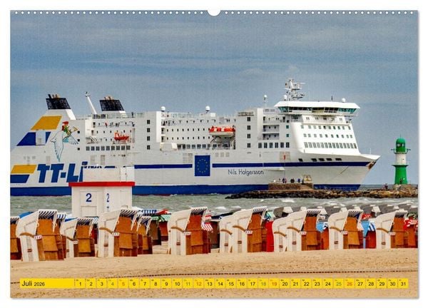 Produktbild: Seebad Warnem&uuml;nde - Sehnsuchtsort an der Ostsee (hochwertiger Premium Wandkalender 2026 DIN A2 quer), Kunstdruck in Hochglanz