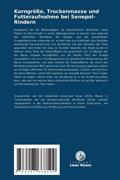 Produktbild: Korngr&ouml;&szlig;e, Trockenmasse und Futteraufnahme bei Senepol-Rindern