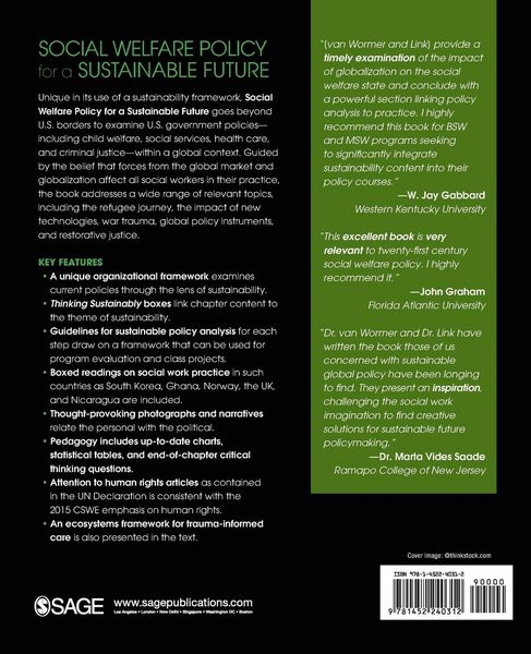 Produktbild: Social Welfare Policy for a Sustainable Future