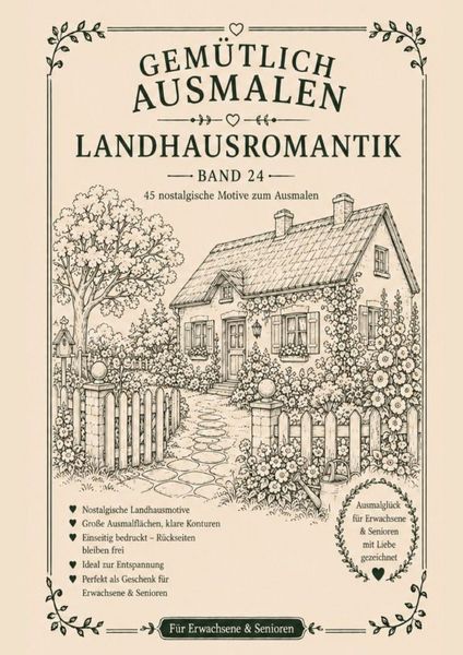 Produktbild: Gem&uuml;tlich ausmalen / Gem&uuml;tlich ausmalen - Landhausromantik