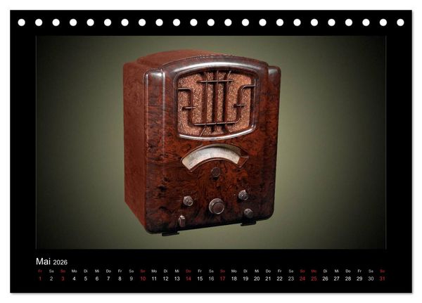 Produktbild: Dampfradios - Antike Radios mit Patina (Tischkalender 2026 DIN A5 quer), CALVENDO Monatskalender
