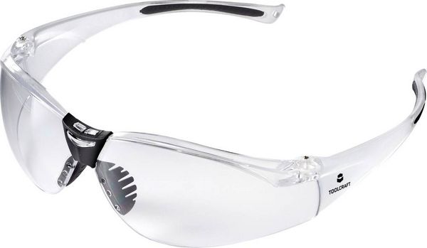 Produktbild: TOOLCRAFT TO-5343207 Schutzbrille Schwarz, Klar EN 166 DIN 166