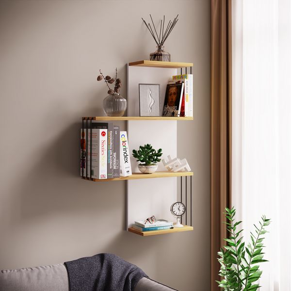 Produktbild: Holz Wandregal H&auml;ngeregal Regal Dolira L