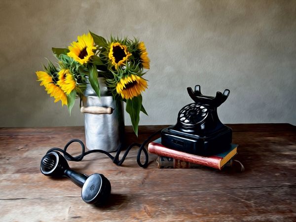 Produktbild: CALVENDO Puzzle Stillleben mit Sonnenblumen | 1000 Teile Lege-Gr&ouml;&szlig;e 64x48cm Foto-Puzzle f&uuml;r gl&uuml;ckliche Stunden