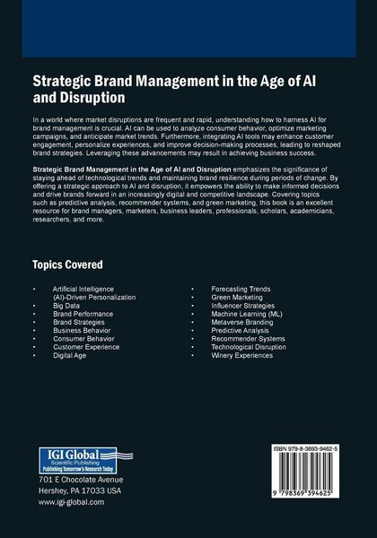 Produktbild: Strategic Brand Management in the Age of AI and Disruption