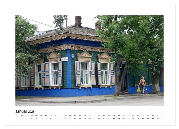Produktbild: Holzh&auml;user in Irkutsk (hochwertiger Premium Wandkalender 2026 DIN A2 quer), Kunstdruck in Hochglanz