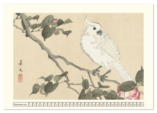 Produktbild: Bl&uuml;te und Feder (Wandkalender 2026 DIN A2 quer), CALVENDO Monatskalender