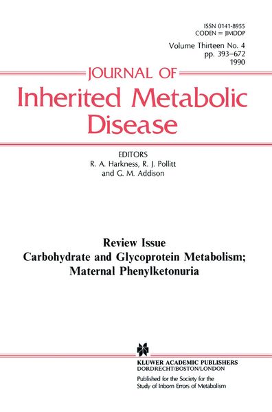 Produktbild: Carbohydrate and Glycoprotein Metabolism; Maternal Phenylketonuria