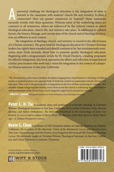 Produktbild: Integrating Theology, Church, and Ministry in a Chinese Seminary