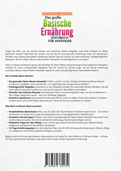 Produktbild: Genussvoll Basisch - Das gro&szlig;e Basische Ern&auml;hrung Kochbuch f&uuml;r Anf&auml;nger