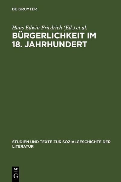 Produktbild: B&uuml;rgerlichkeit im 18. Jahrhundert