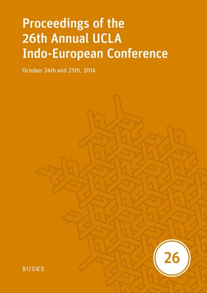 Produktbild: Proceedings of the 26th Annual UCLA Indo-European Conference