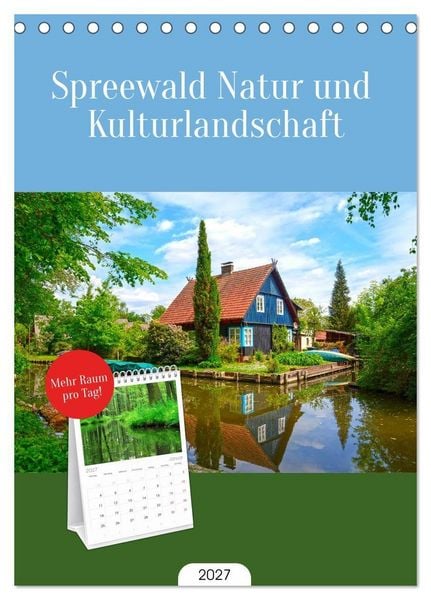Produktbild: Tischplaner 2027 - Spreewald Natur und Kulturlandschaft (A5 Tischkalender zum Aufstellen) CALVENDO