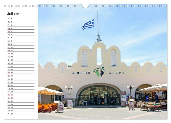 Produktbild: Griechische Insel Kos (Wandkalender 2026 DIN A3 quer), CALVENDO Monatskalender
