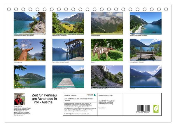 Produktbild: Zeit f&uuml;r Pertisau am Achensee in Tirol - Austria (Tischkalender 2026 DIN A5 quer), CALVENDO Monatskalender