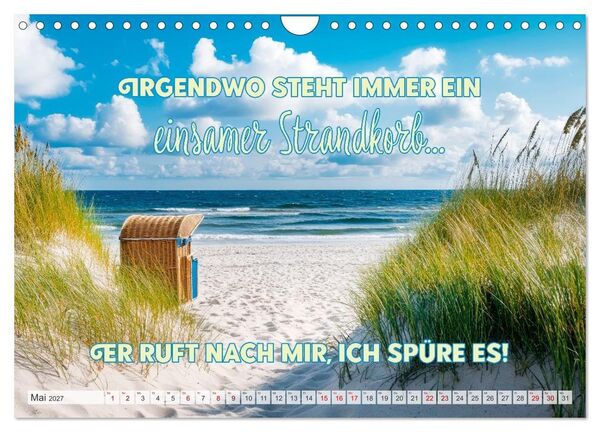 Produktbild: K&Uuml;STENZAUBER Sehnsucht nach Meer (Wandkalender 2027 DIN A4 quer), CALVENDO Monatskalender