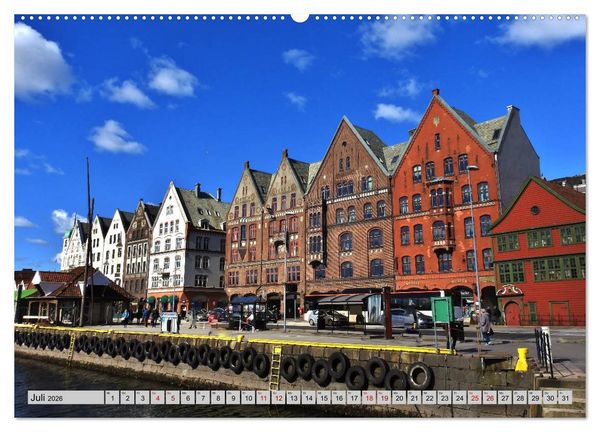 Produktbild: Wundersch&ouml;nes Bergen. Norwegens Tor zum Fjordland (Wandkalender 2026 DIN A2 quer), CALVENDO Monatskalender