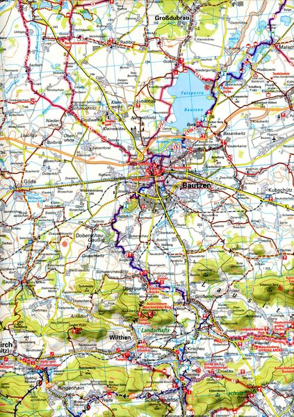 Produktbild: BVA ADFC Regionalkarte Oberlausitz - Lausitzer Seen 1:75.000