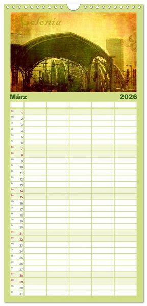 Produktbild: Familienplaner 2026 - K&ouml;ln mit 5 Spalten (Wandkalender, 21 x 45 cm) CALVENDO