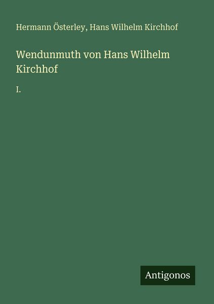 Produktbild: Wendunmuth von Hans Wilhelm Kirchhof