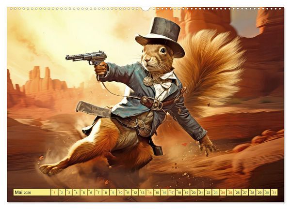 Produktbild: Eichh&ouml;rnchen im Erlebnishunger (hochwertiger Premium Wandkalender 2026 DIN A2 quer), Kunstdruck in Hochglanz