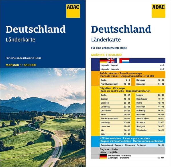 Produktbild: ADAC L&auml;nderkarte Deutschland 1:650.000