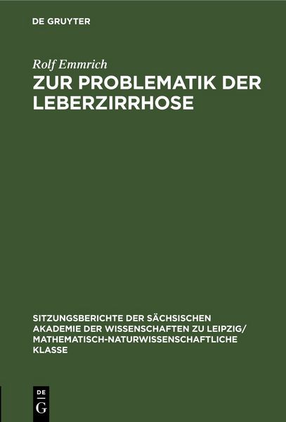 Produktbild: Zur Problematik der Leberzirrhose