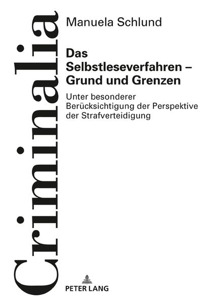 Produktbild: Das Selbstleseverfahren &ndash; Grund und Grenzen