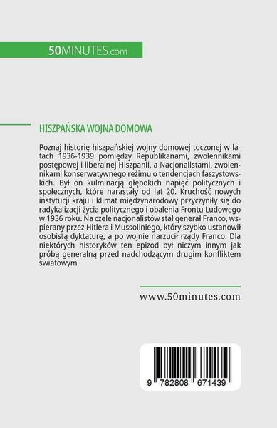 Produktbild: Hiszpa&iquest;ska wojna domowa