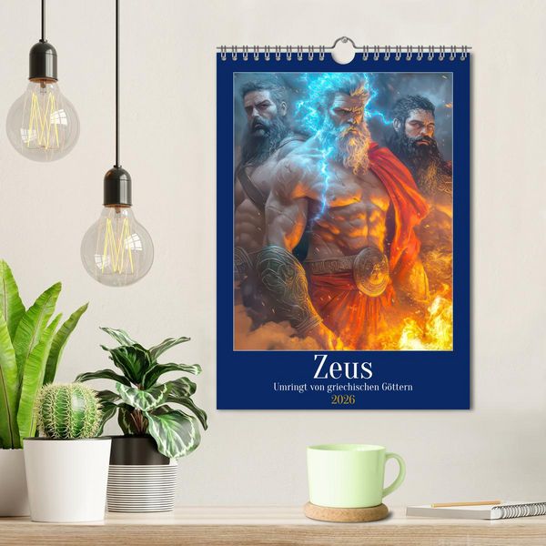 Produktbild: Zeus - Umringt von griechischen G&ouml;ttern (Wandkalender 2026 DIN A4 hoch), CALVENDO Monatskalender