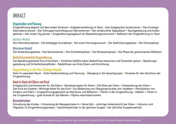 Produktbild: Eingew&ouml;hnung in der Kita. Vom Modell zur Praxis