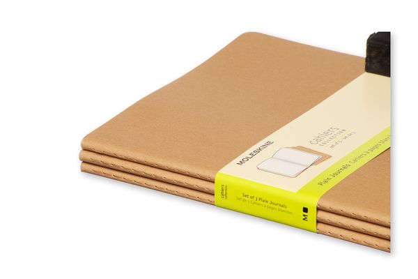 Produktbild: Moleskine Cahier Extra Large blanko packpapierbraun. 3er Pack