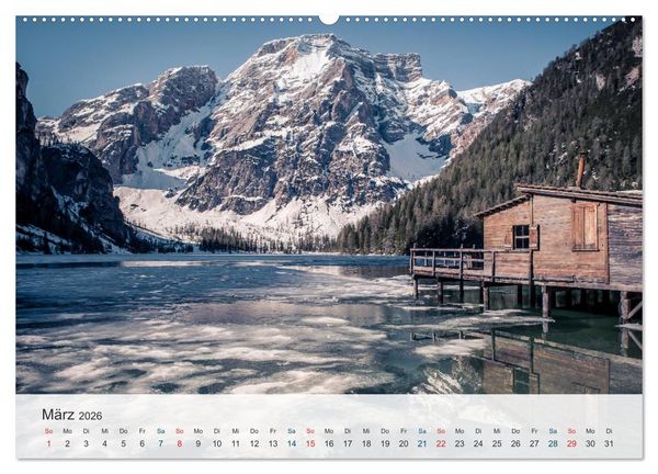 Produktbild: Dolomiten - Rundreise um Drei Zinnen (Wandkalender 2026 DIN A2 quer), CALVENDO Monatskalender