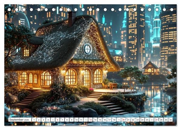 Produktbild: Futuristisches Landleben (Tischkalender 2026 DIN A5 quer), CALVENDO Monatskalender