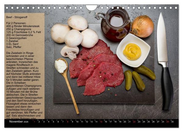 Produktbild: Low Carb - Leichte Rezepte f&uuml;r jeden Tag (Wandkalender 2026 DIN A4 quer), CALVENDO Monatskalender