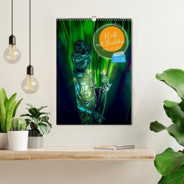 Produktbild: Kraft mit Buddha (Wandkalender 2026 DIN A3 hoch), CALVENDO Monatskalender